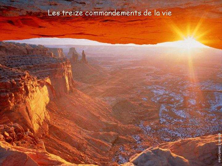 Les treize commandements de la vie