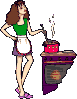 femme faisant la cuisine