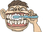 personne se brossant les dents